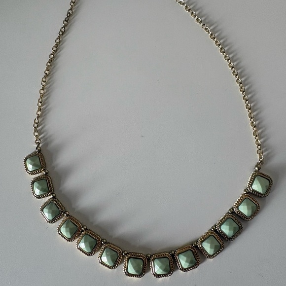 Francesca's Collections Gold and Mint Necklace - Picture 3 of 3